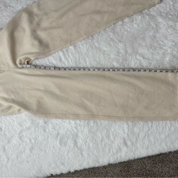 Weekday Cream Wide Leg Pants High Waisted Minimalist Size 28 - Picture 12 of 12